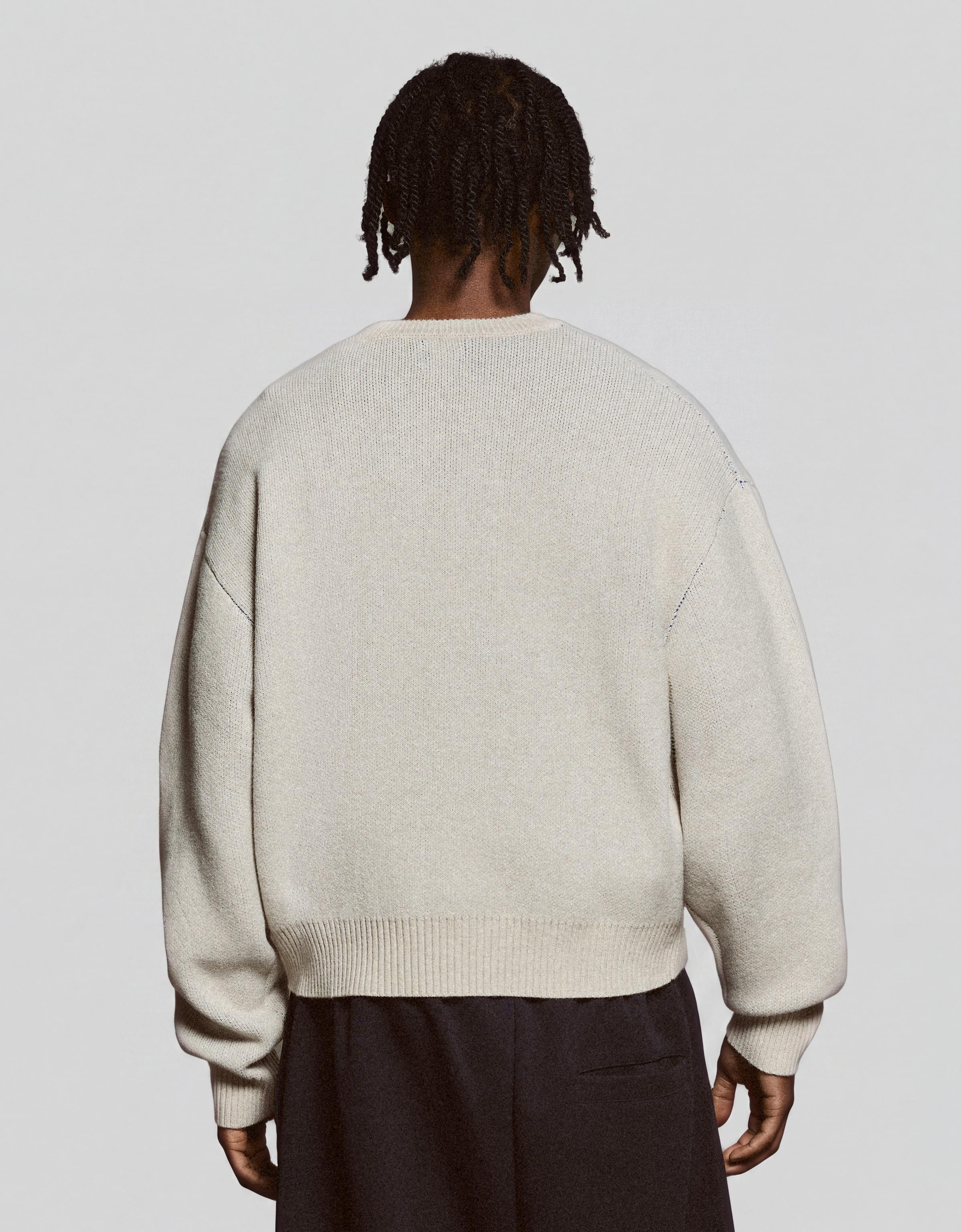 Graphic jacquard jumper — Stone