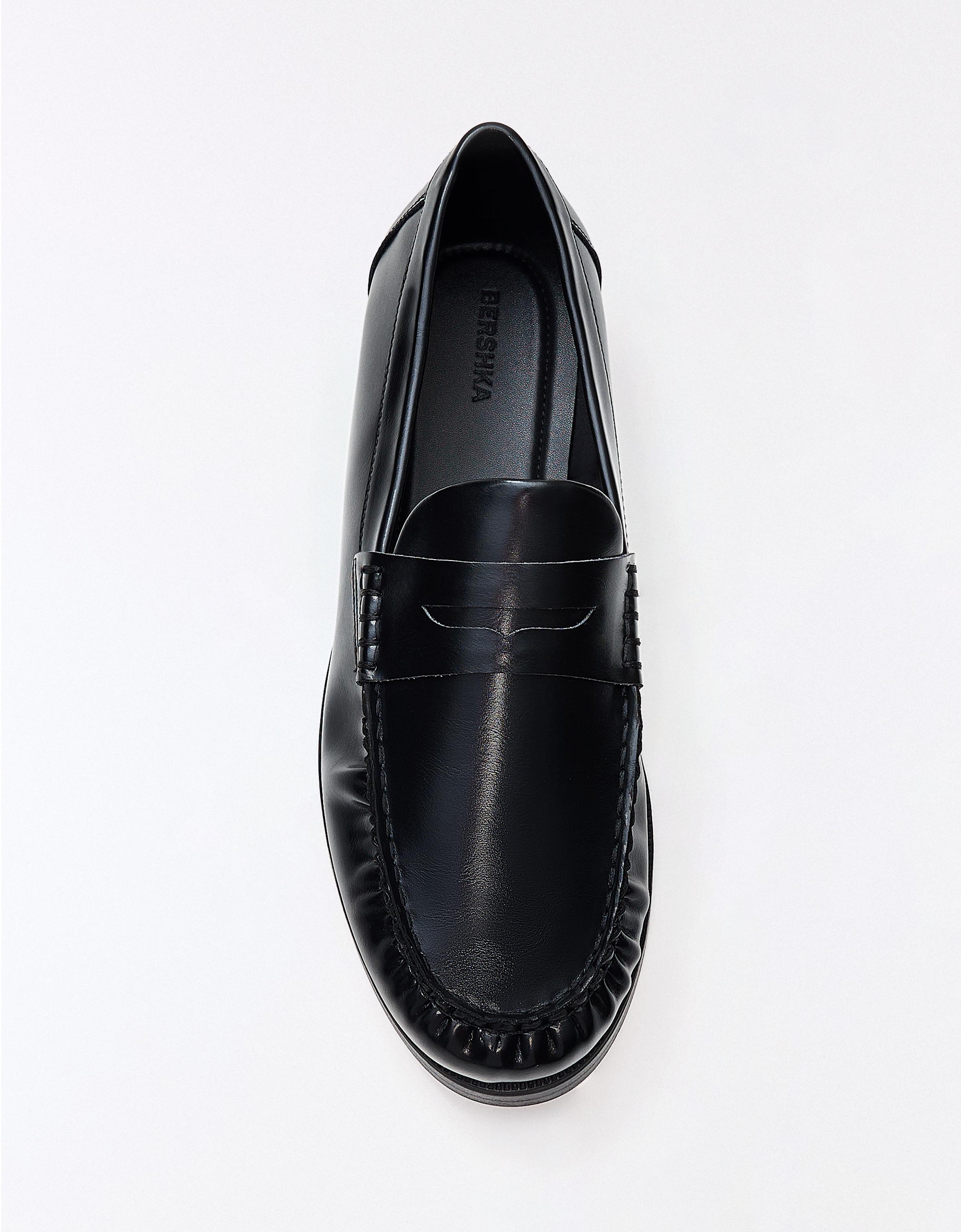 Ruched loafers — BLACK