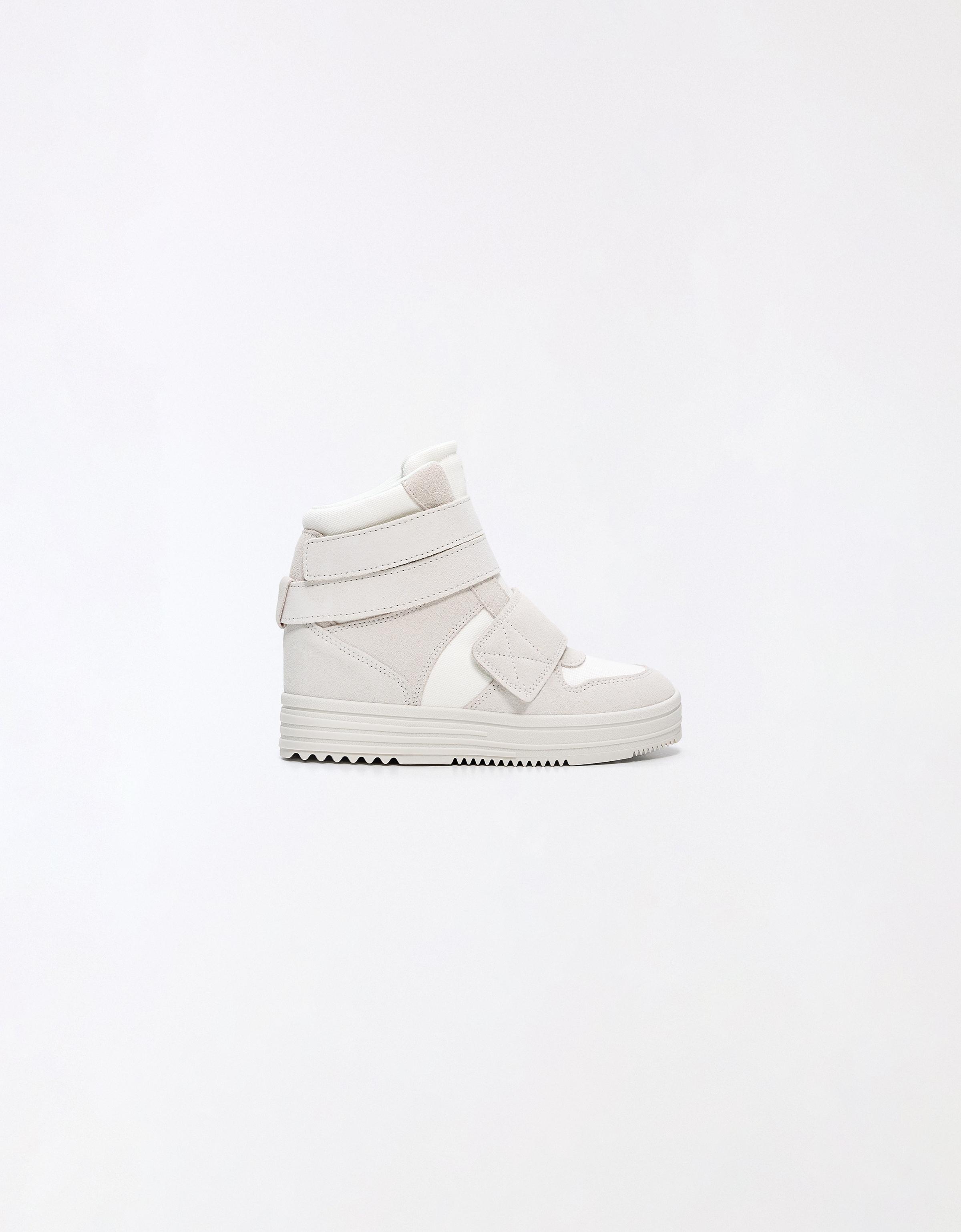 HIGH-TOP WEDGE SNEAKERS — ICE