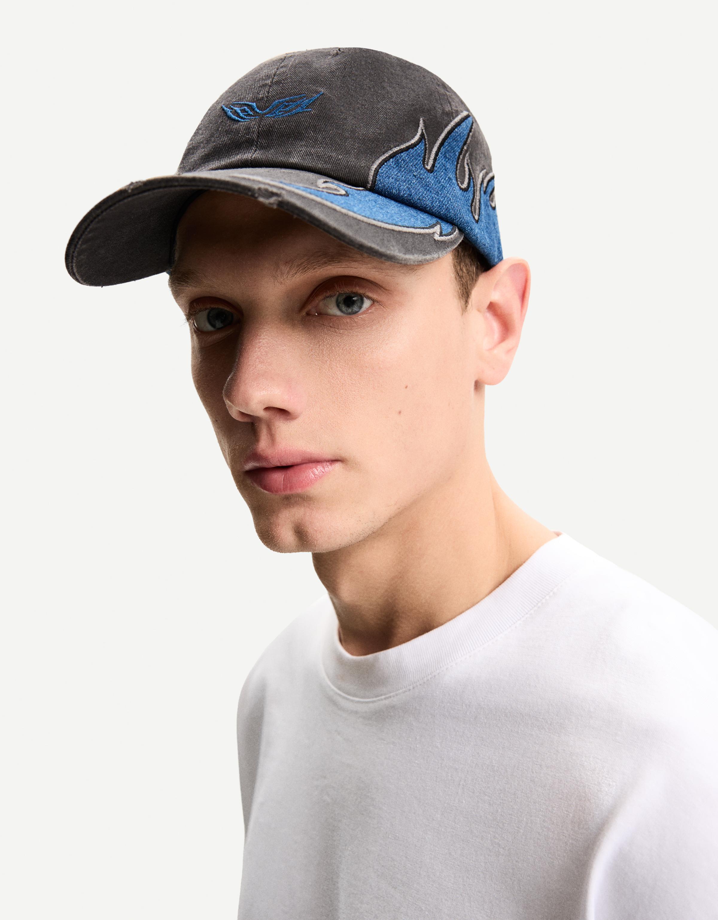 Bershka Basecap Im Acid-Fit Herren Schwarz