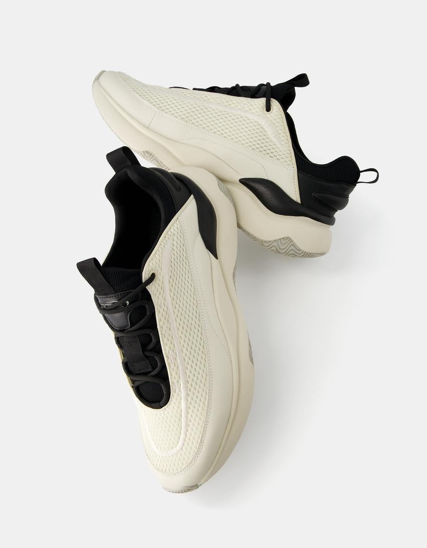 Sapatilhas combinadas com mesh de homem-Combinado-4