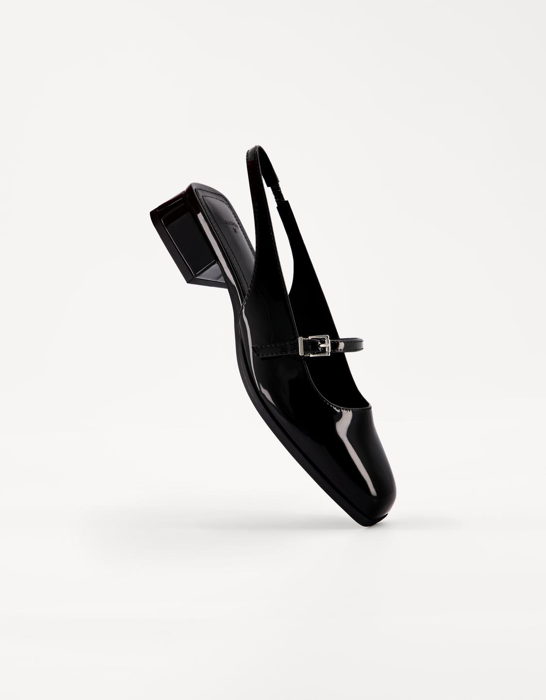 Block heel slingback Mary Janes