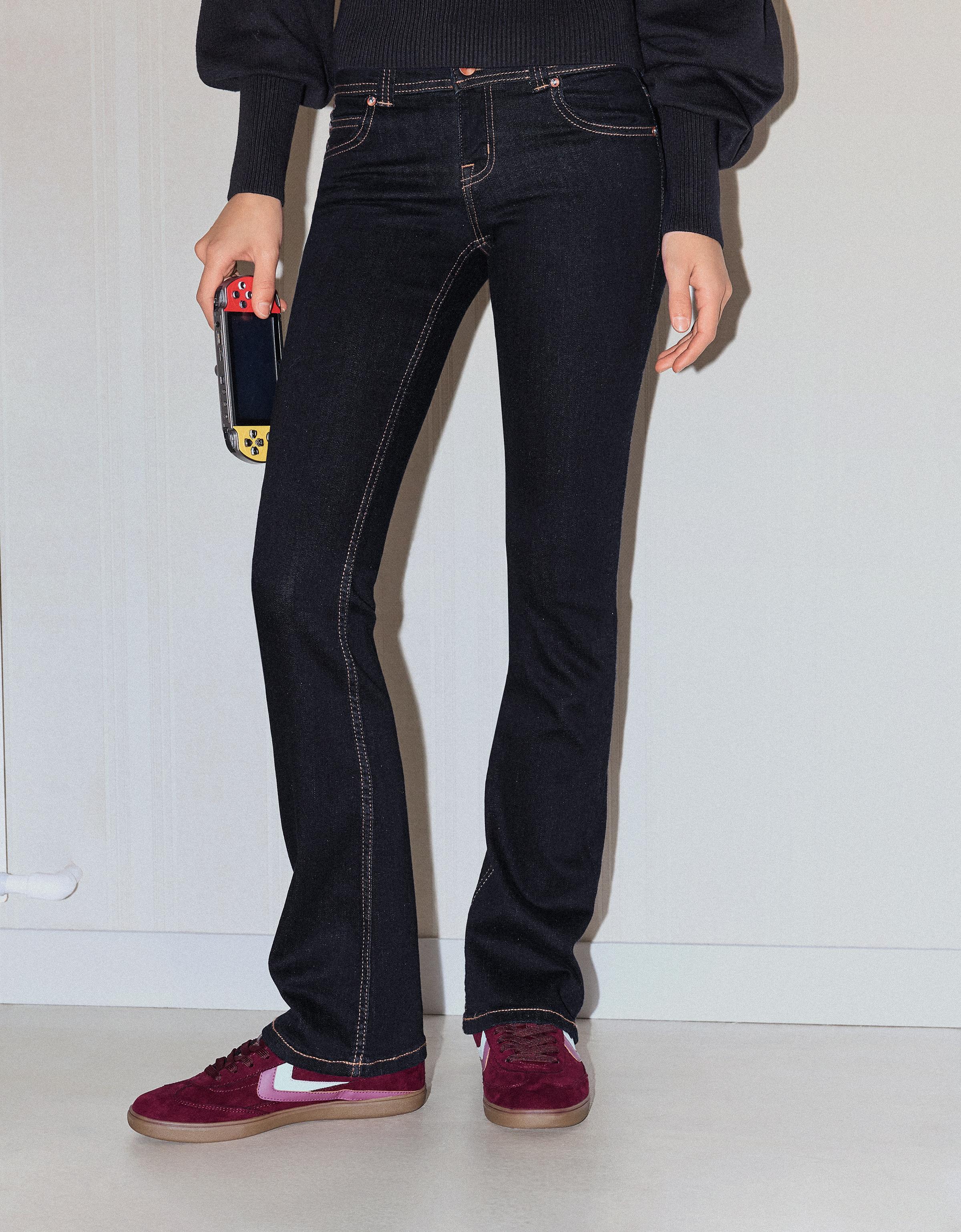 Düşük bel kapaklı bootcut jean - Görsel 121