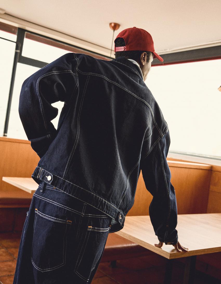 Kurtka denim-Granatowy