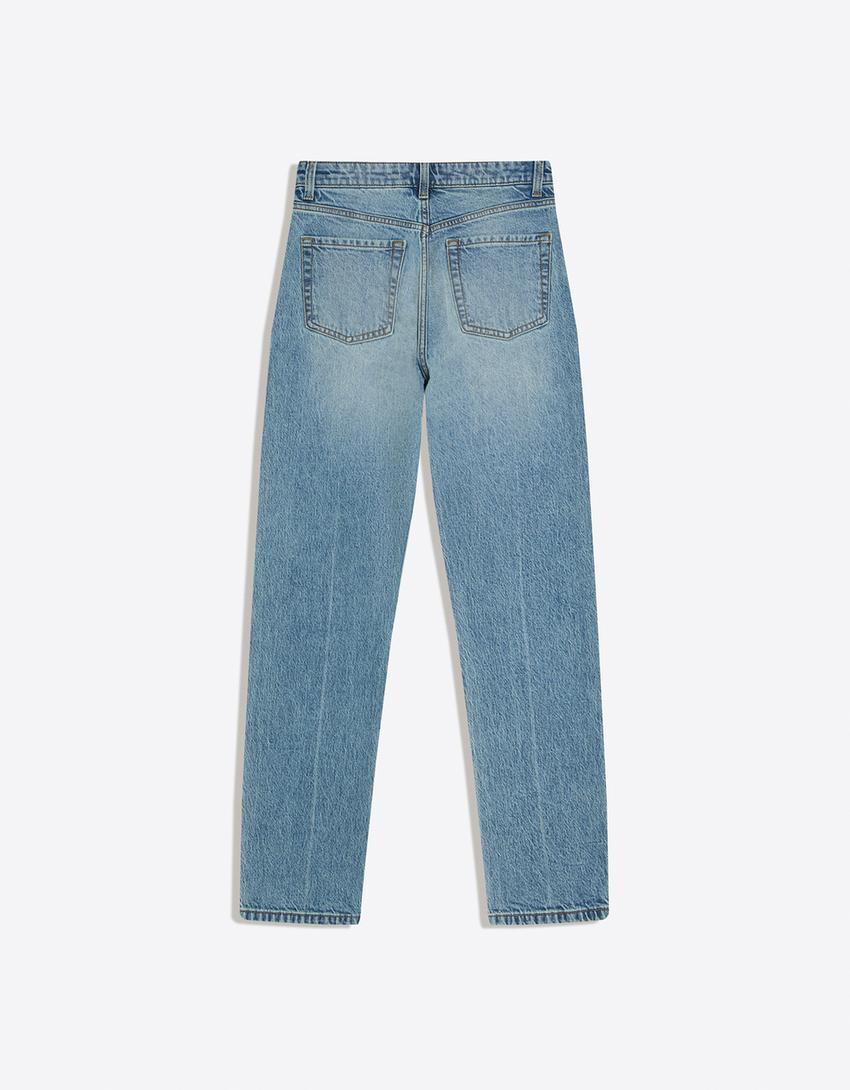 Jeans mom-Azul lavado