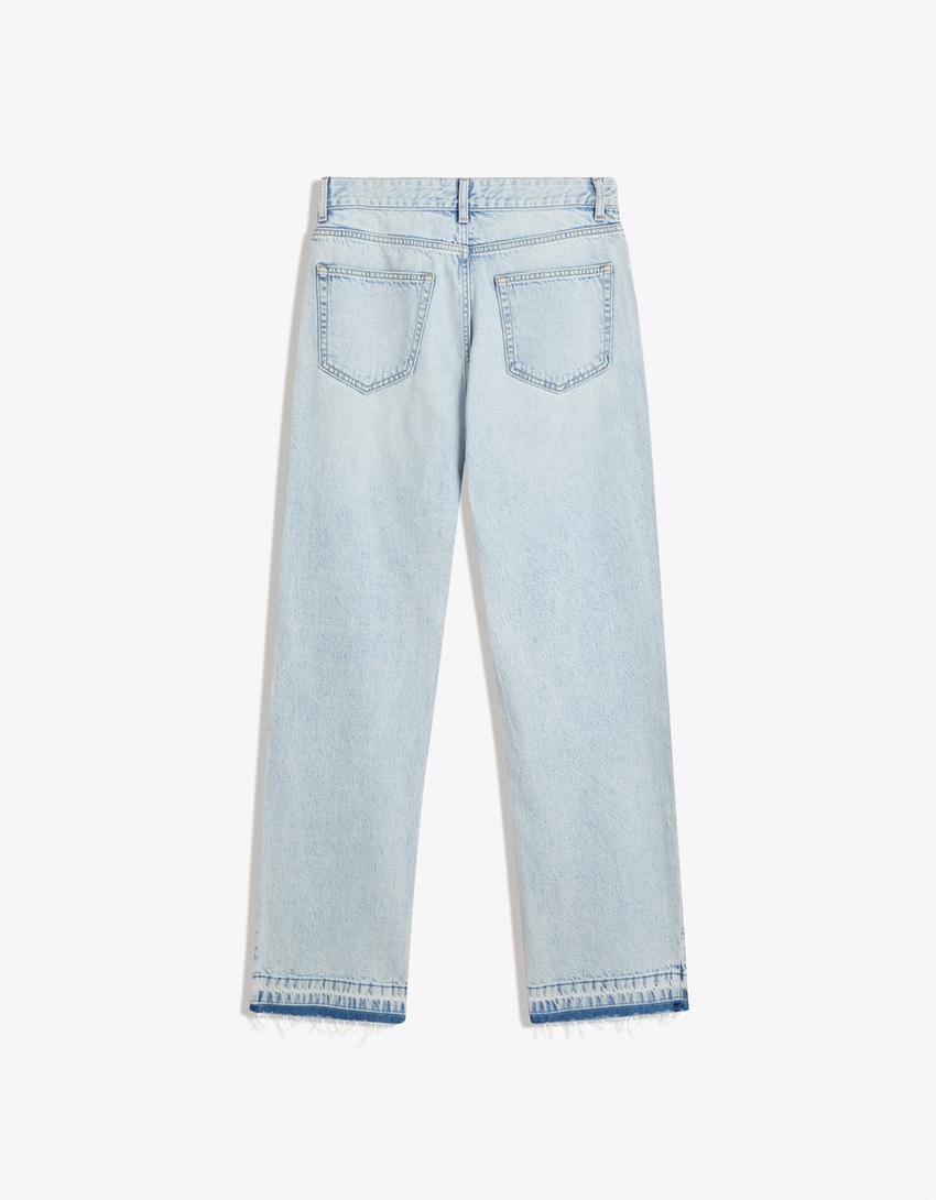 Jeans flare straight-Azul claro-4