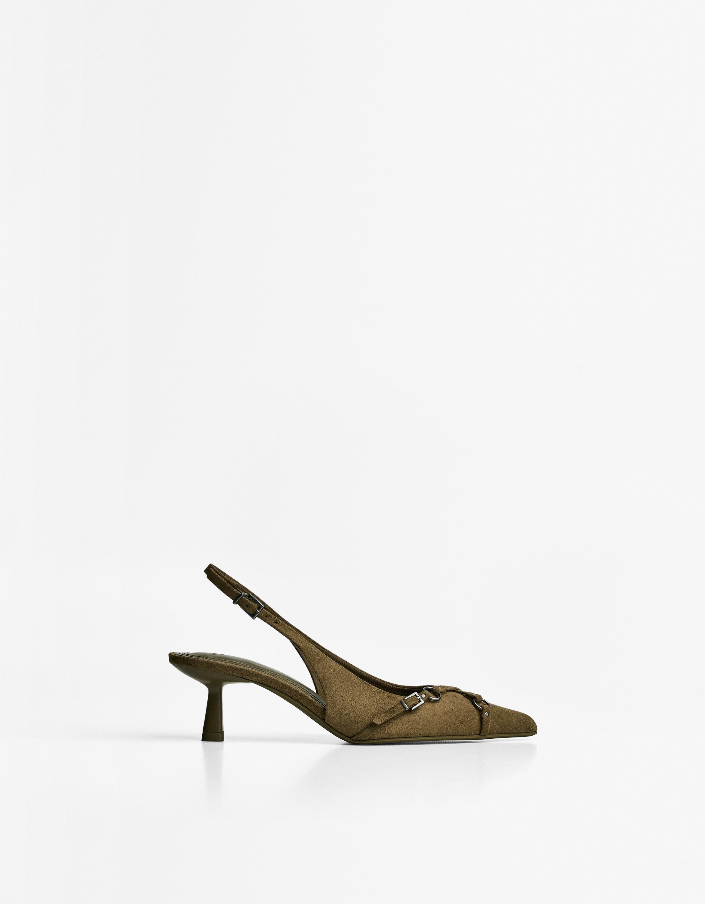 Bershka Kitten-Heels Mit Riemen Und Schnalle Damen 35 1-512