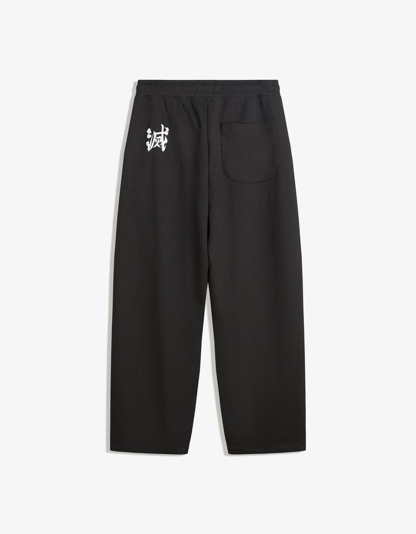 Demon Slayer skater trousers-Black-1