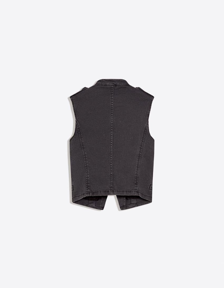 Front button waistcoat-Dark grey