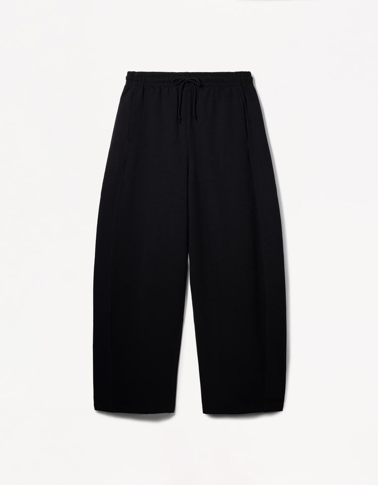 Plush barrel trousers