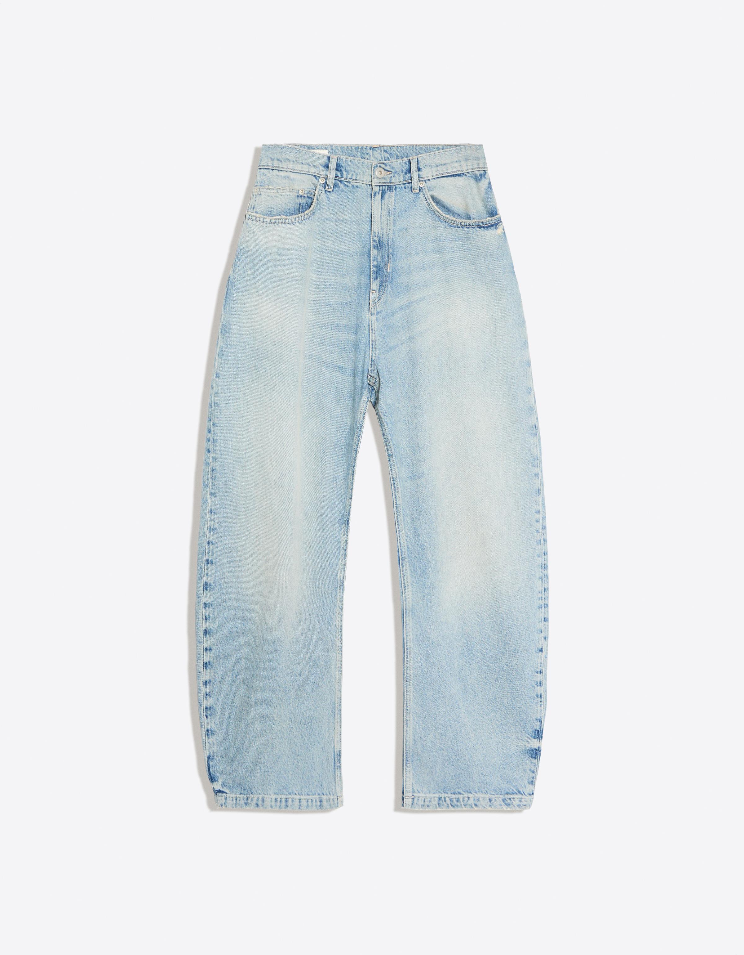 Twisted barrel jeans — Light blue