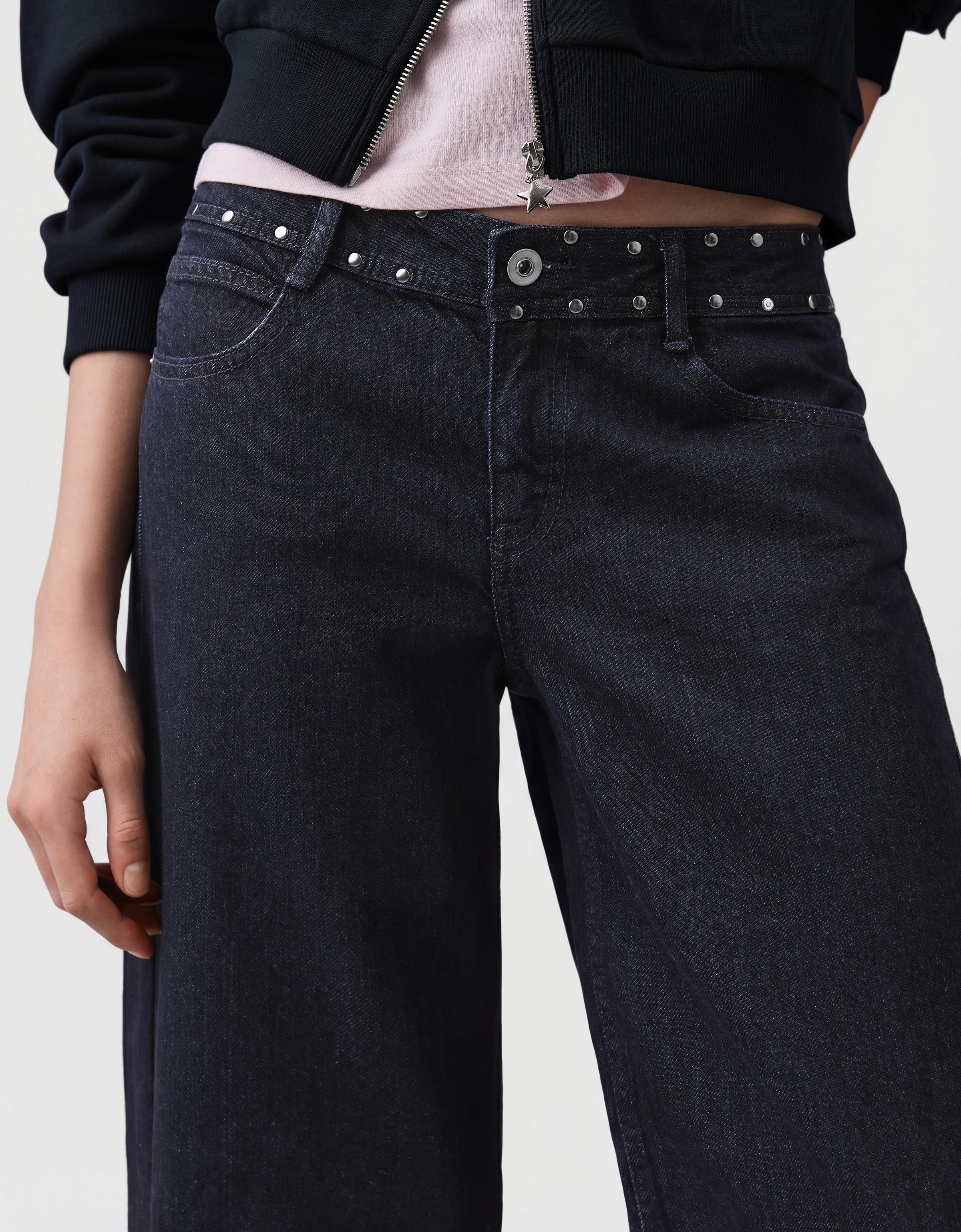 Düşük bel zımbalı baggy fit jean - Görsel 77