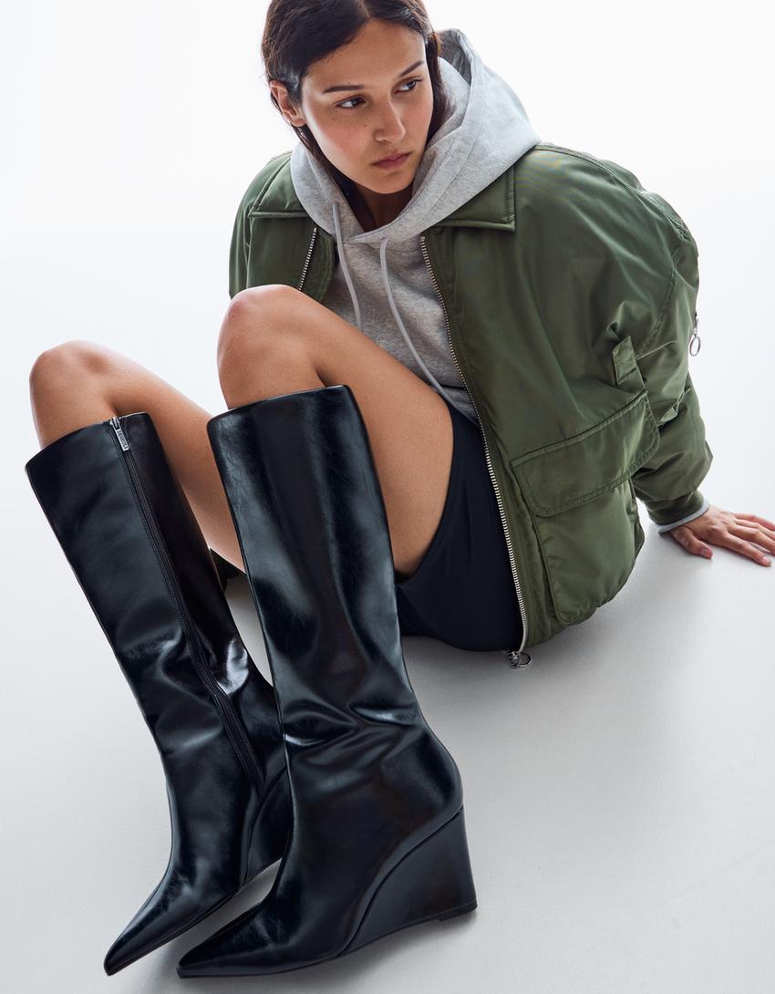 Bottes compensées-Noir