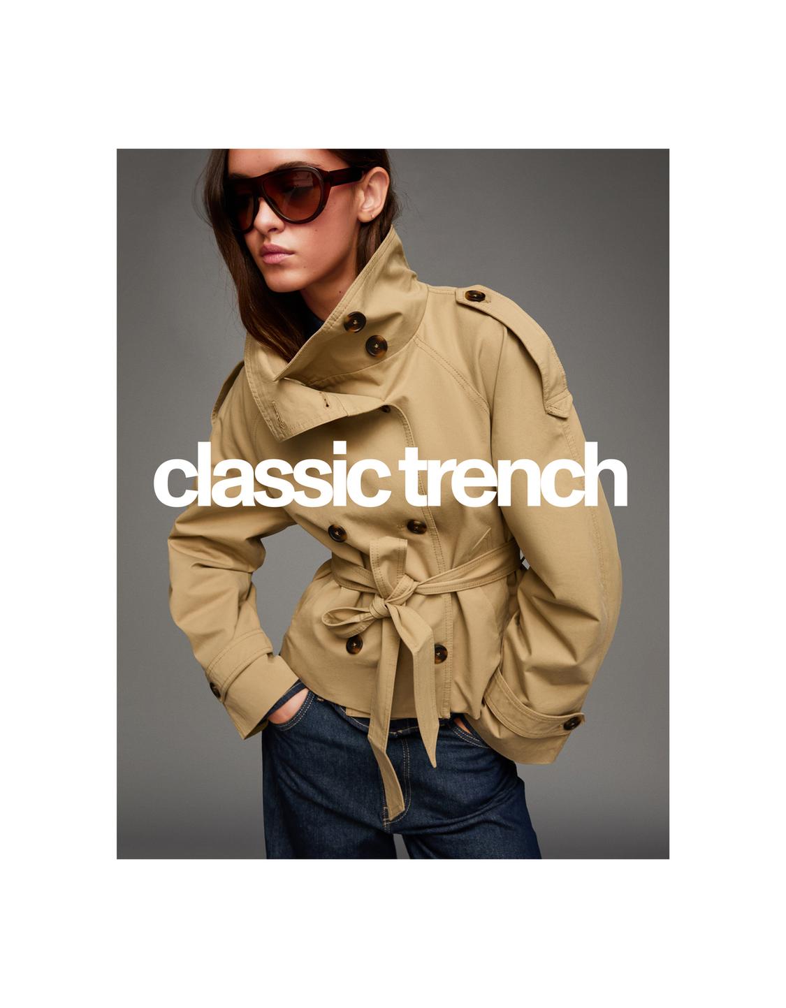Short trench jacket