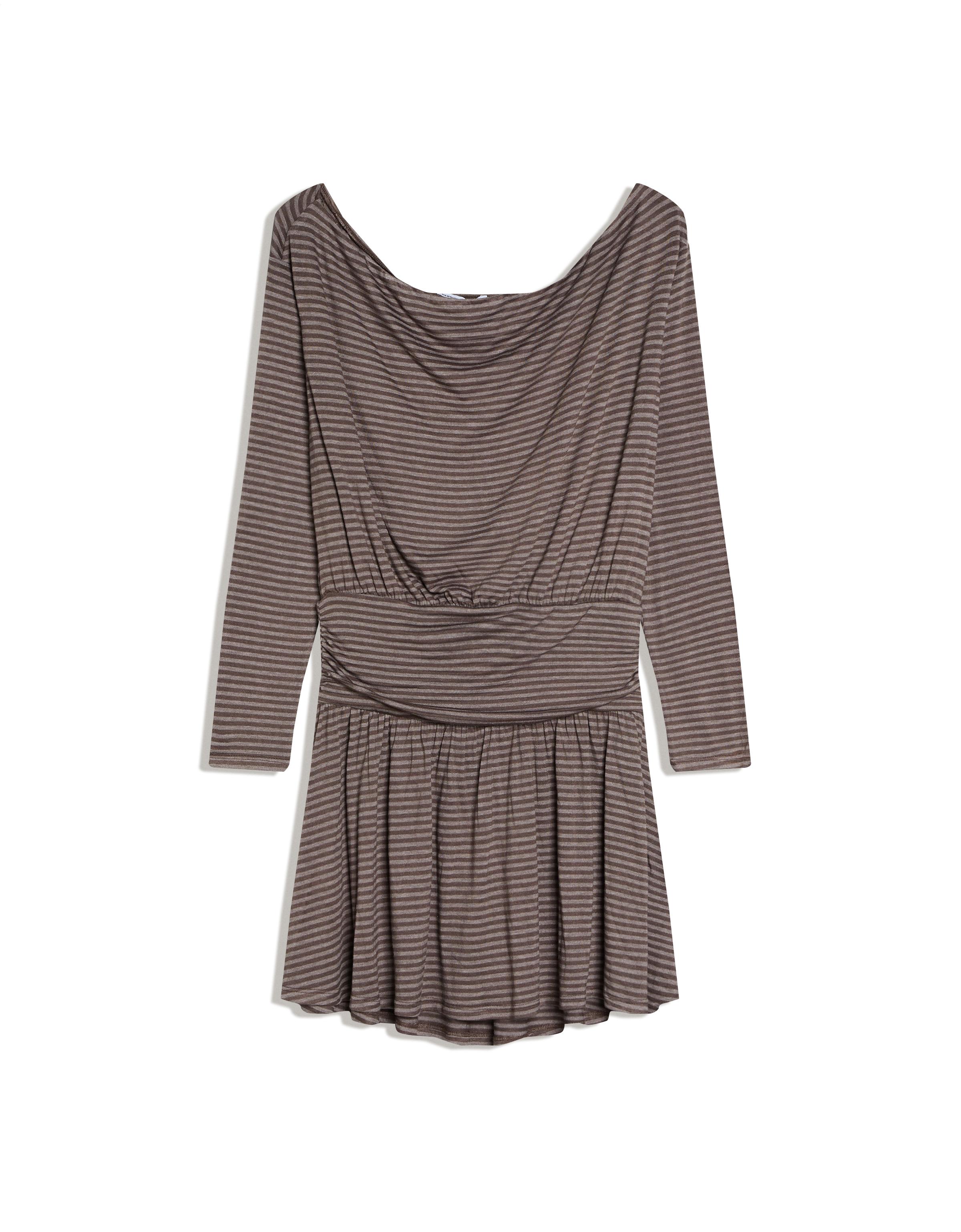 Kemerli uzun kollu mini elbise - Görsel 16