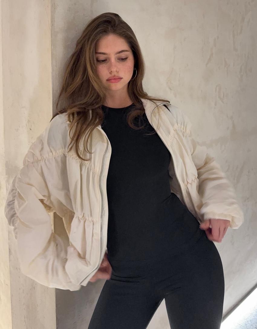 Kısa kollu teknik tişört-Siyah