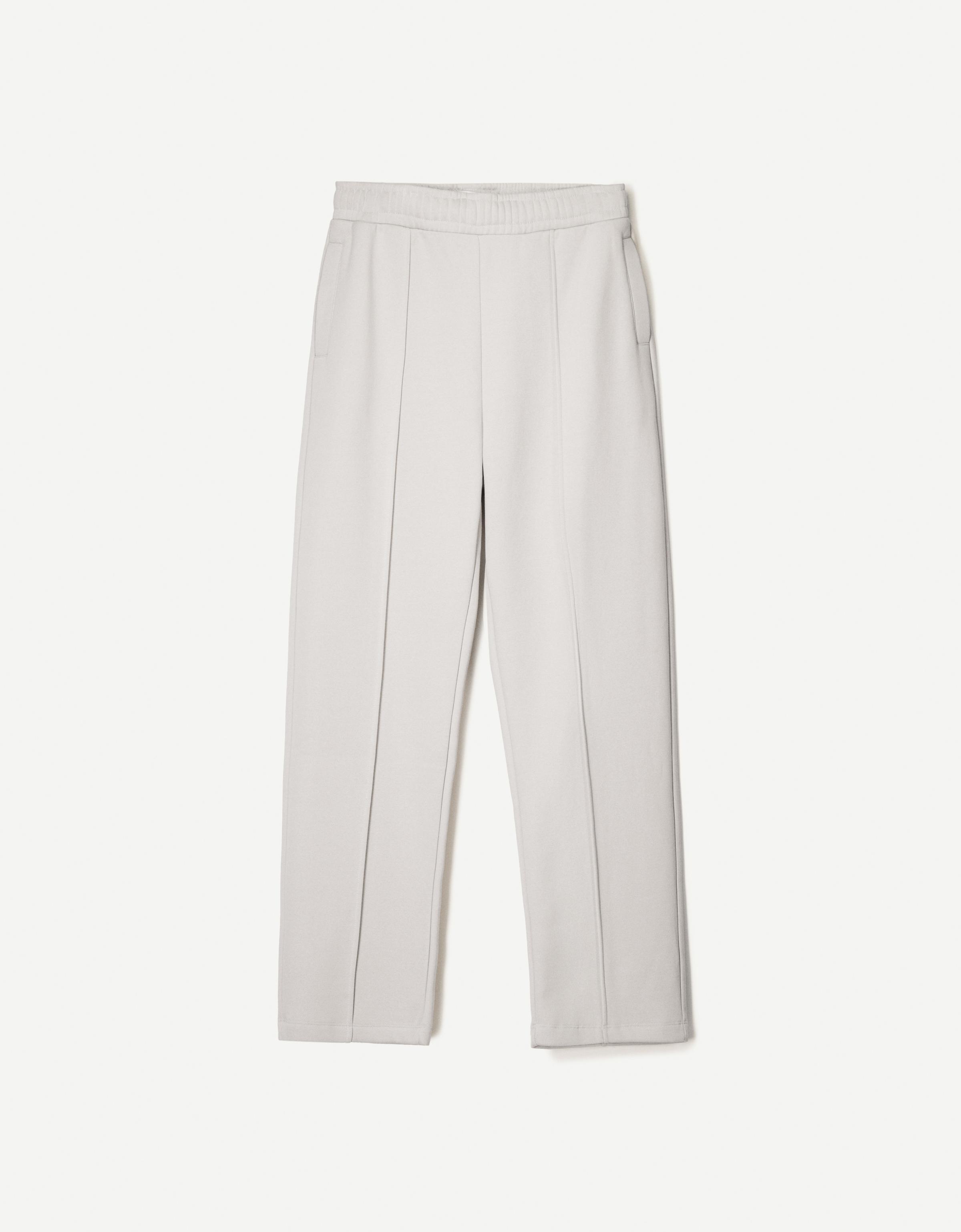 Bershka Wide Leg Plüschhose Herren Xs Grau