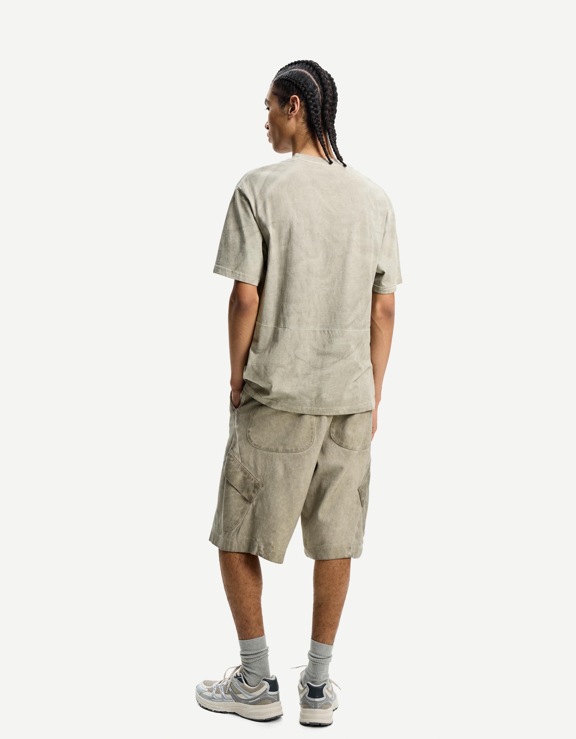 ★ドイツ発*BERSHKA*新作*SPRAY FADED スリーブレスTシャツ★ Short sleeve faded T-shirt - T-shirts - Men | Bershka