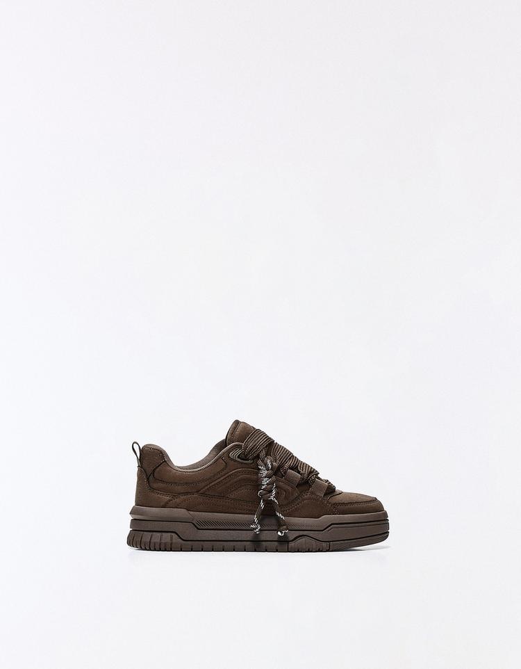Chunky skate trainers — Brown