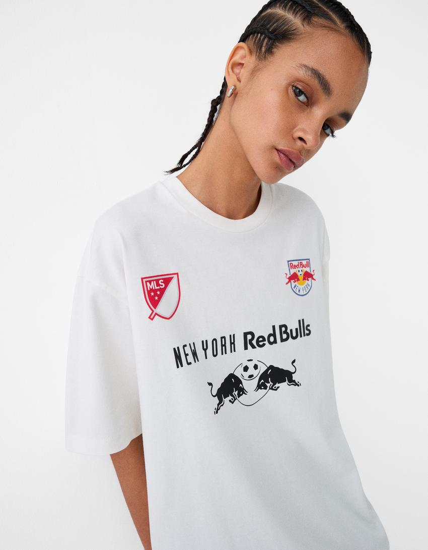 New York Red Bulls print boxy fit T-shirt-White-4