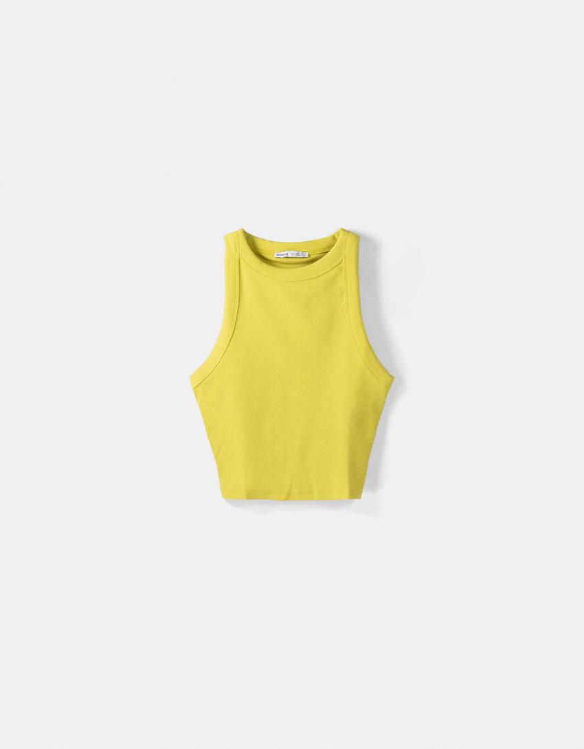 Top sans manches bord-côte-Lime-4