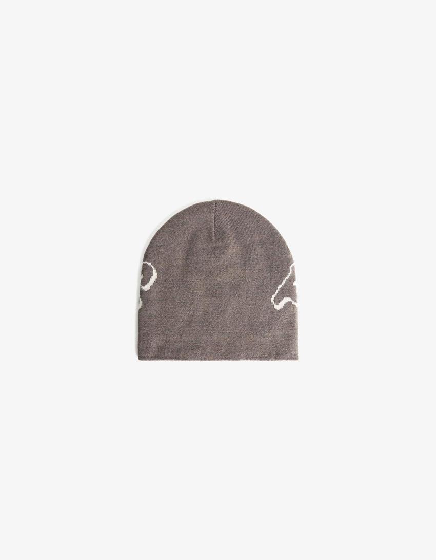Gorro estampat-Negre