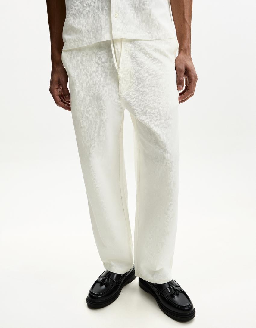 Shirt and trousers set-Off white-4