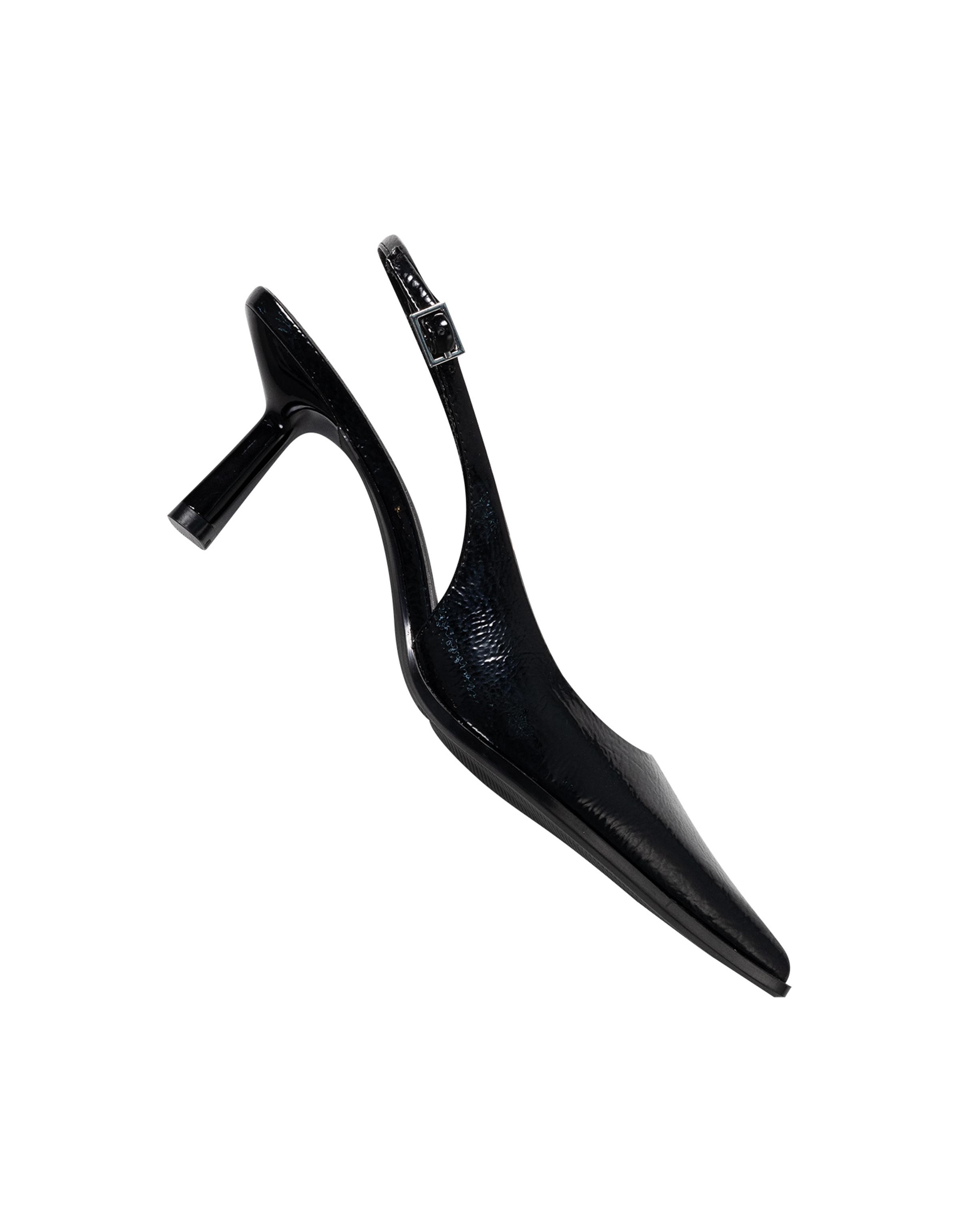 Backless kitten-heel shoes — BLACK
