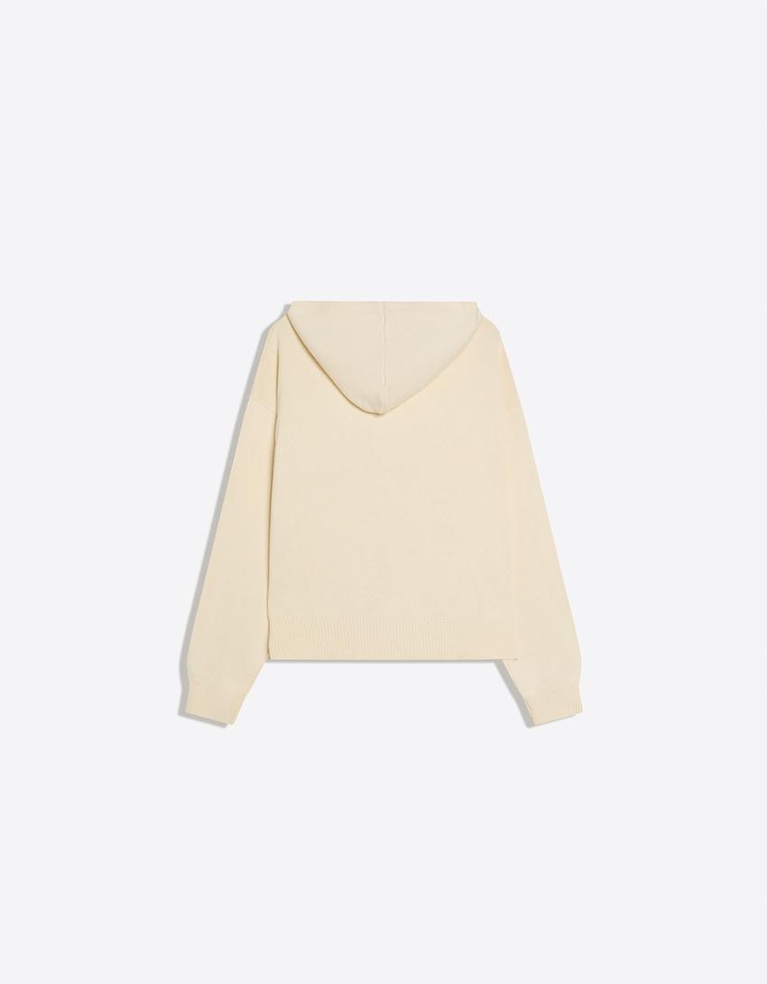 Printed hooded jacket-Off white