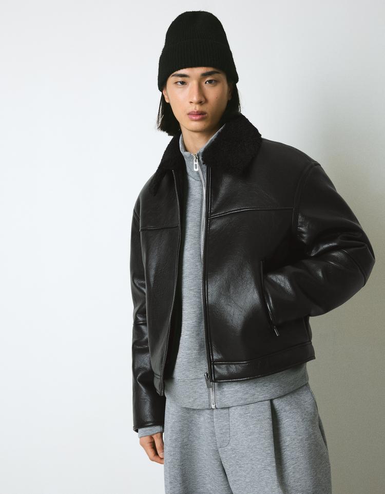 Leather effect jacket