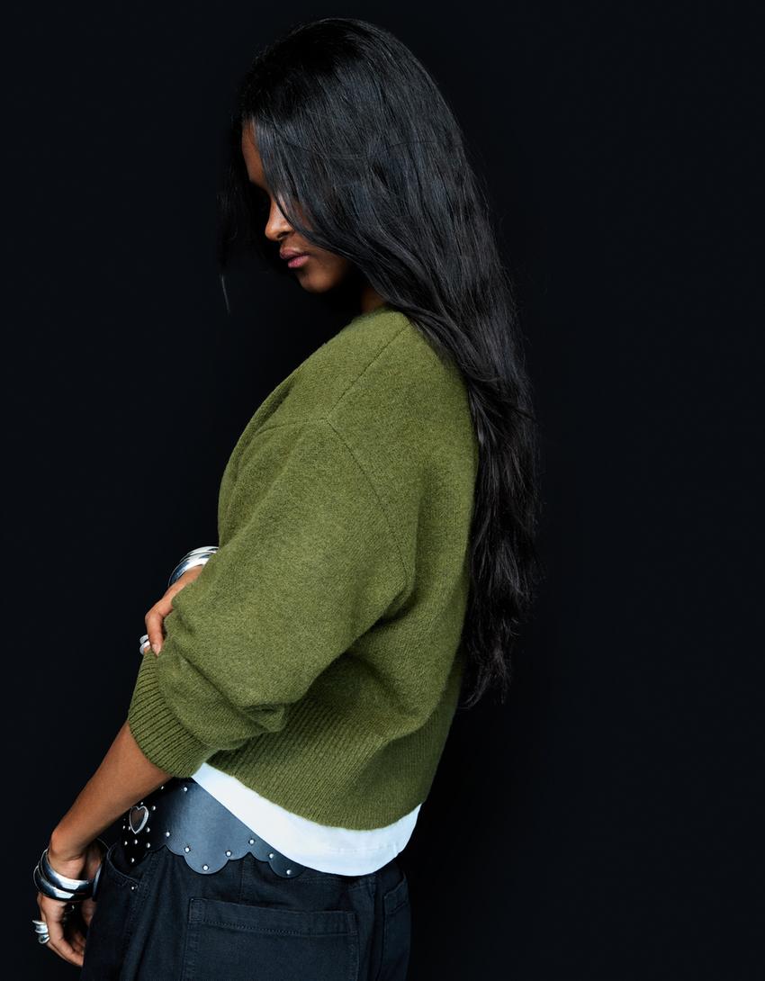 Jersey oversize bajo rib-Verde-1