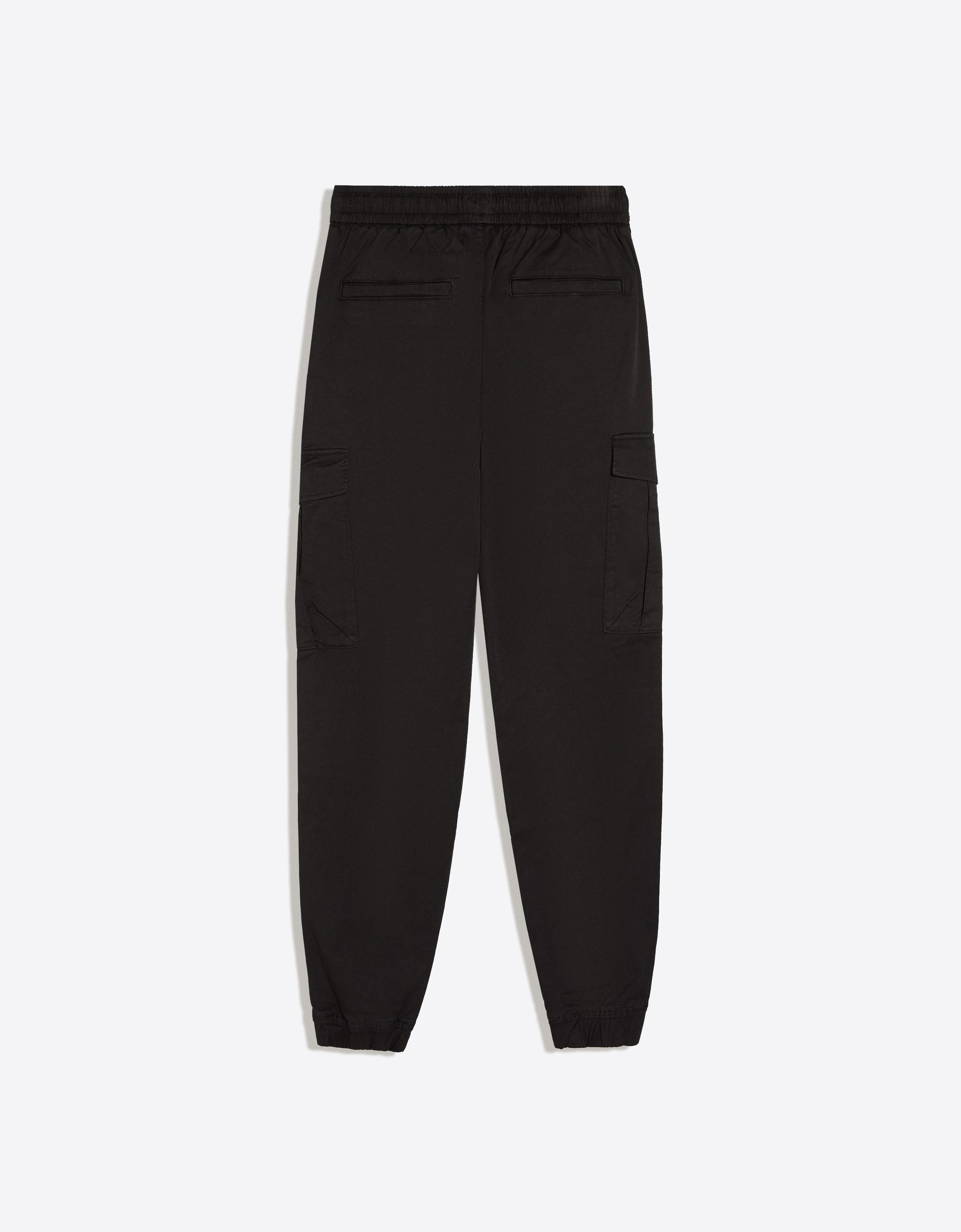 Slim fit cargo joggers — Black