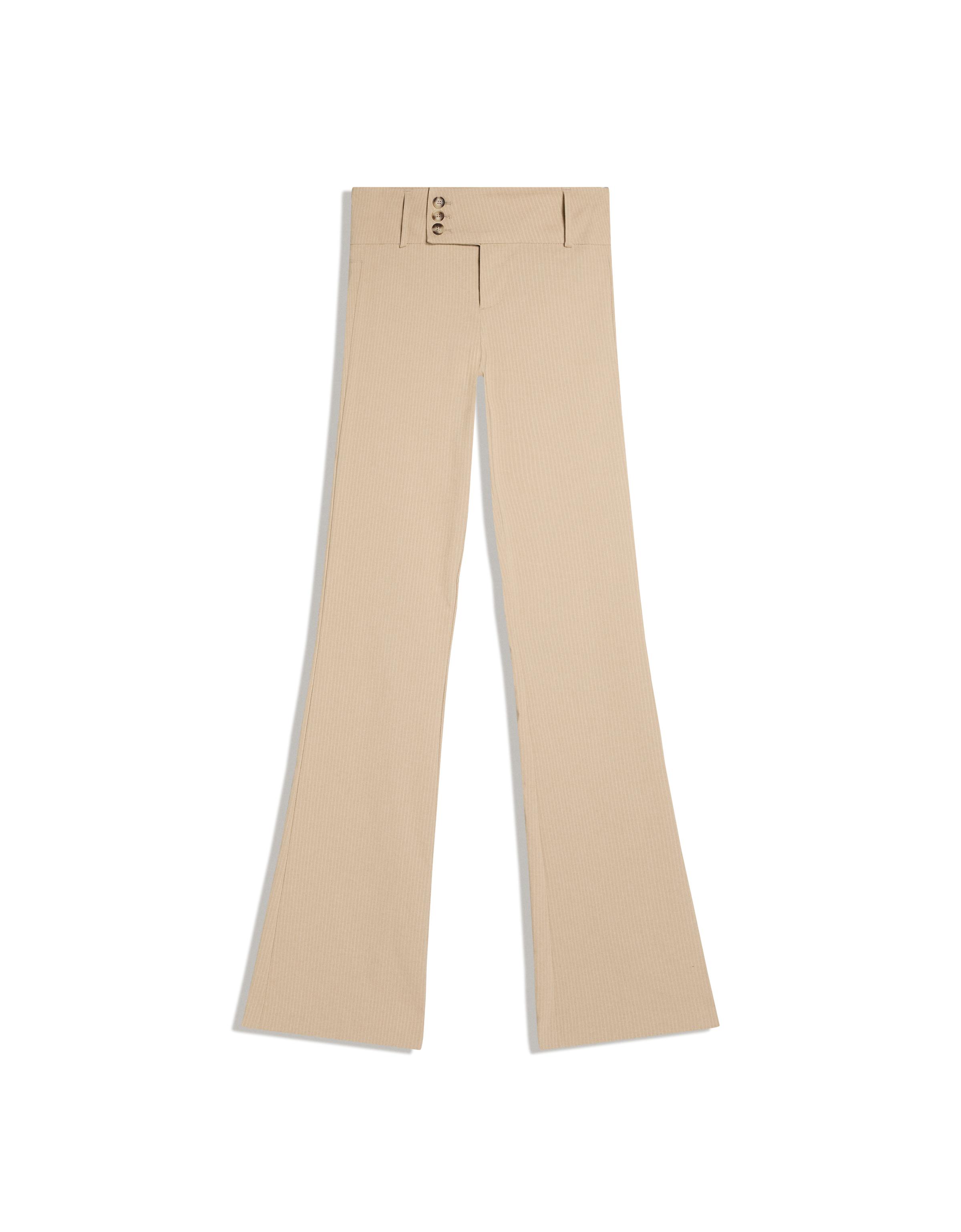 Bengaline flared trousers — Cream