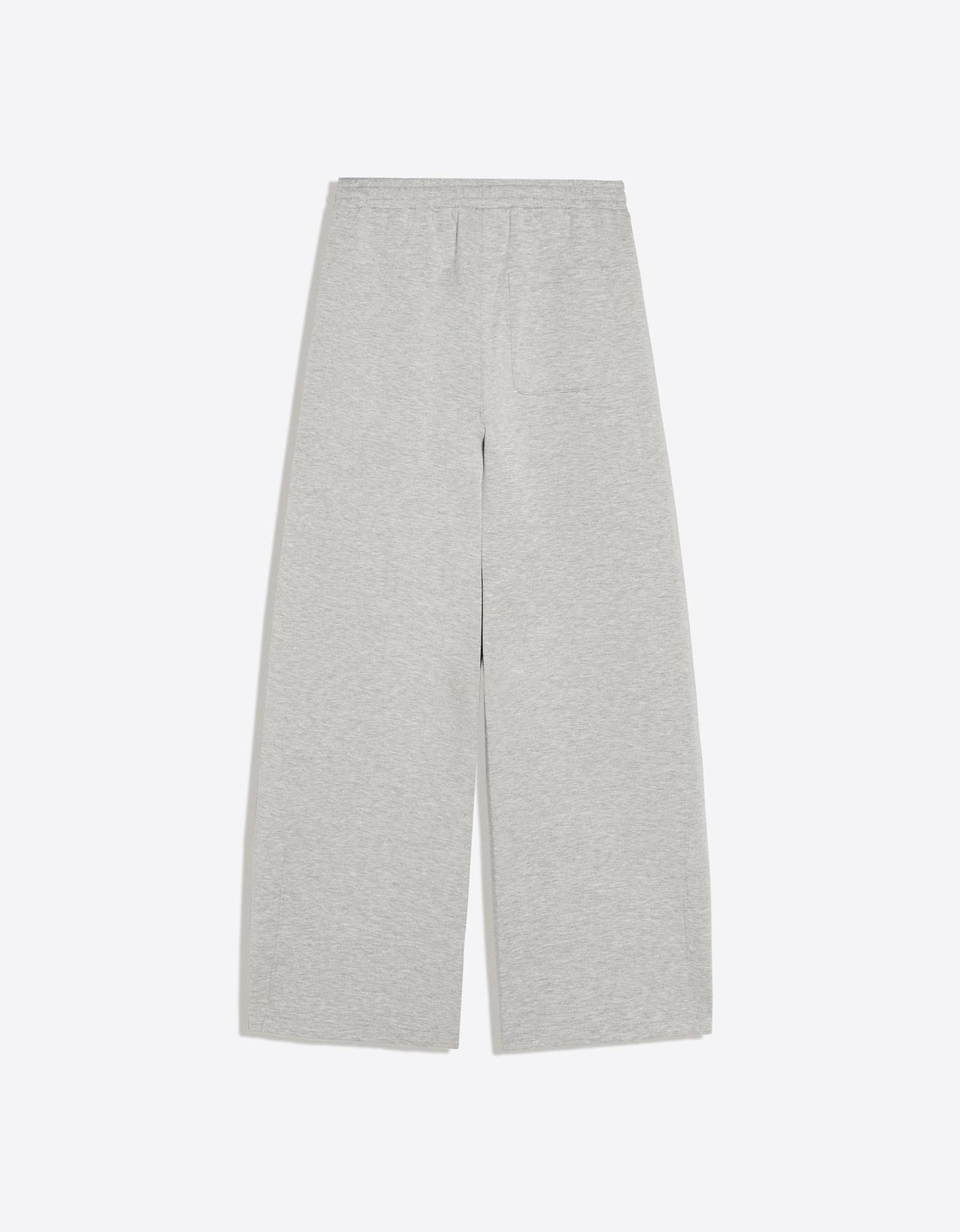 Scuba fabric barrel trousers — Grey