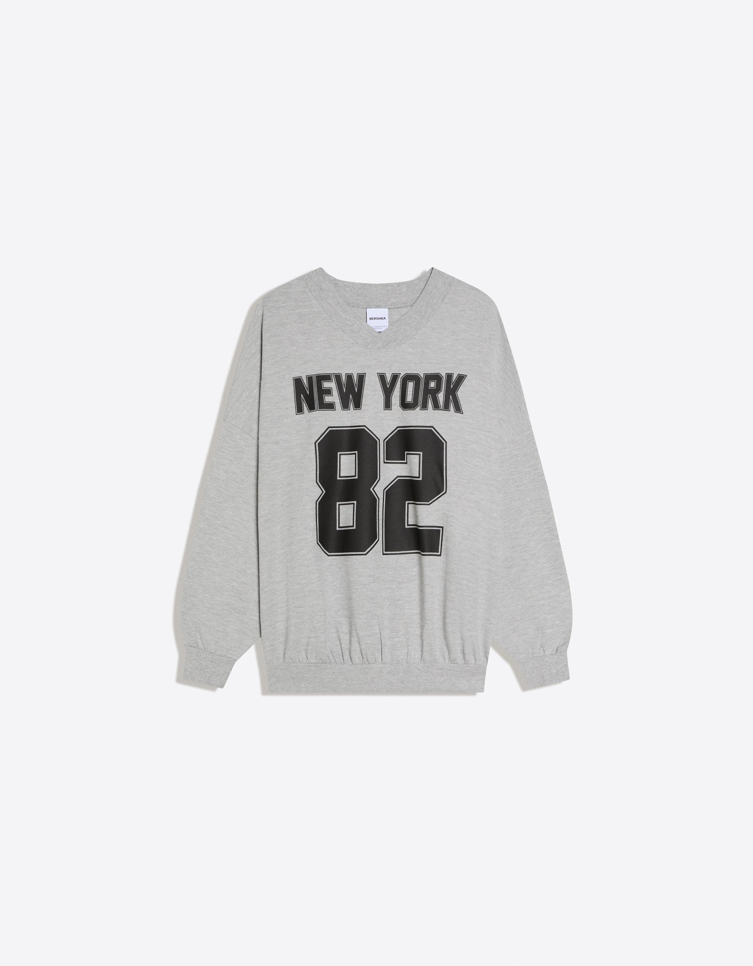 Oversize baskılı sweatshirt