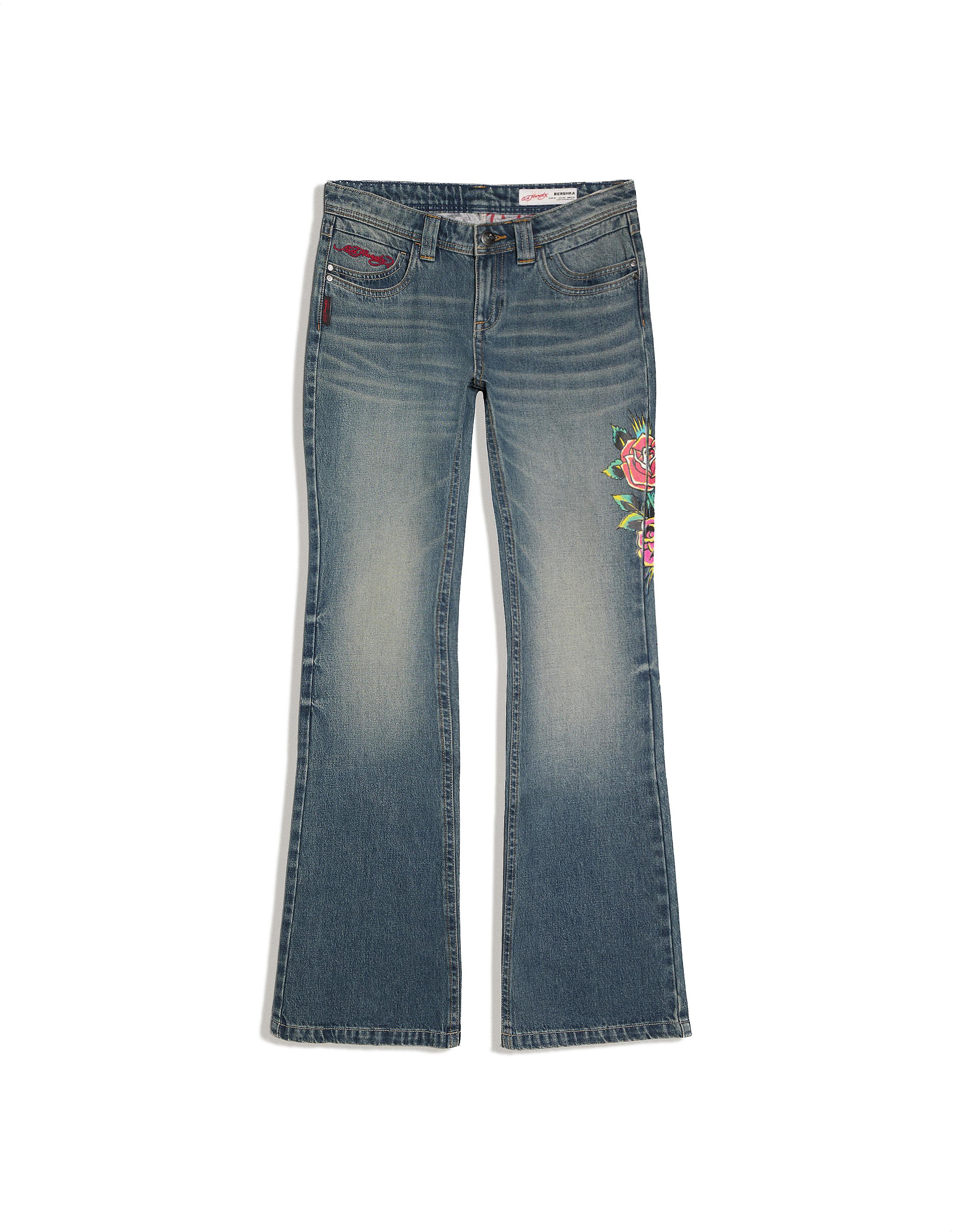 Boot-cut jeans ED HARDY X BERSHKA — Blue