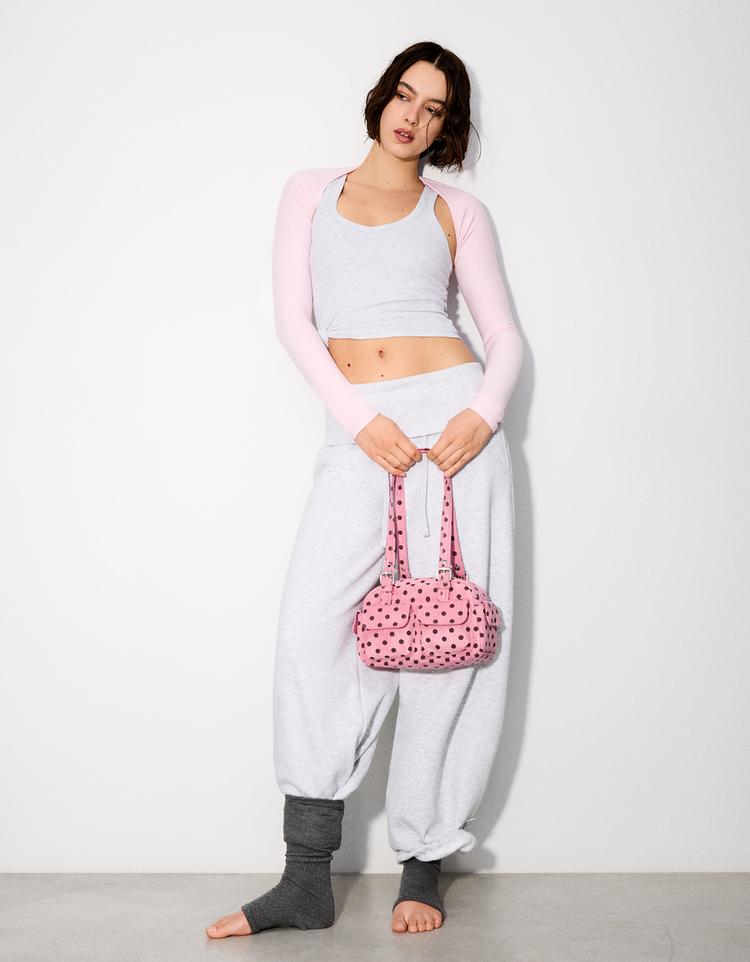 Polka dot pocket bag — Pink