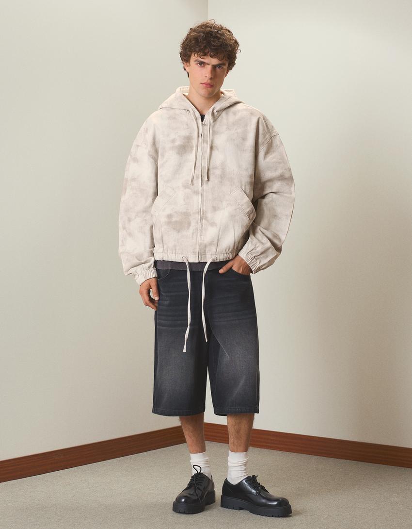 Mintás dzseki-Szürke