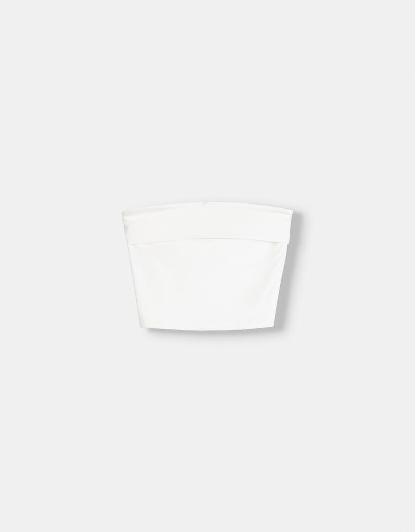 Top bandeau revers-Écru-5