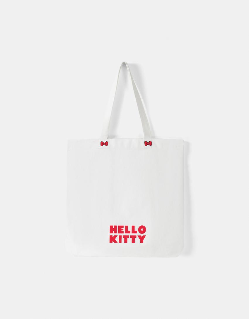 Mala tote bag da Hello Kitty com estampado-Branco-4