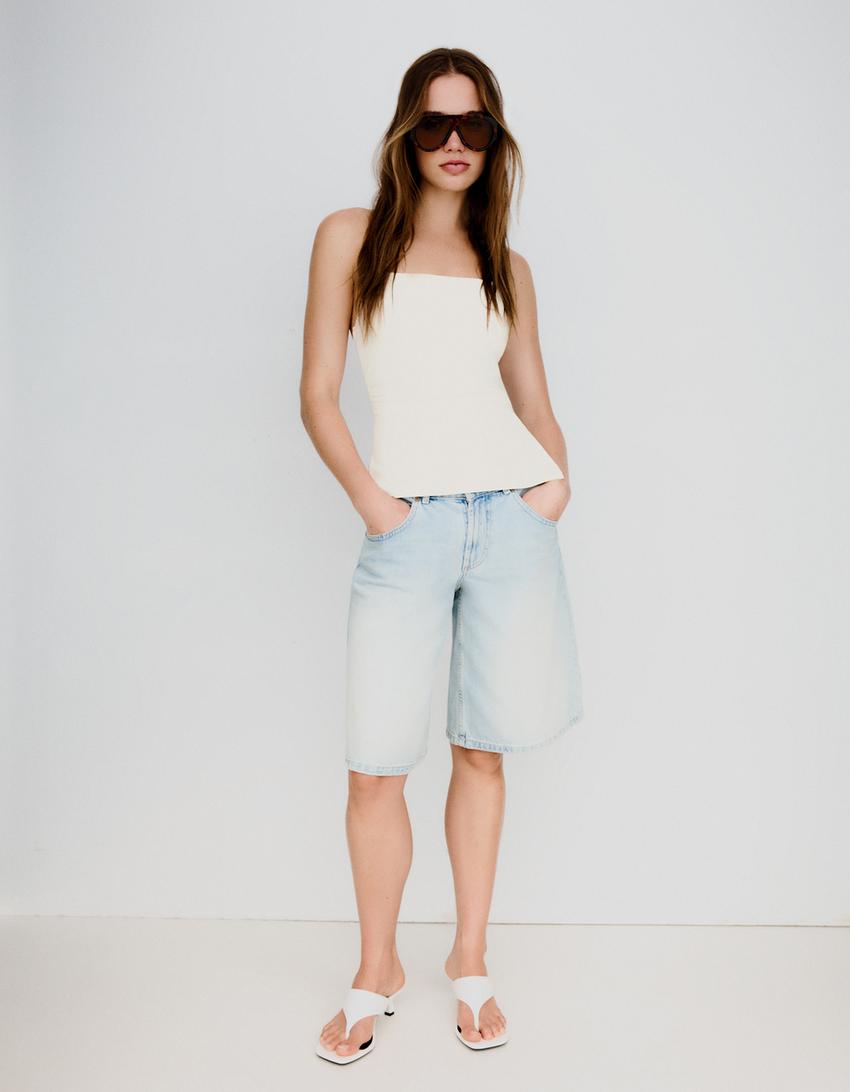 Halter neck top-Off white