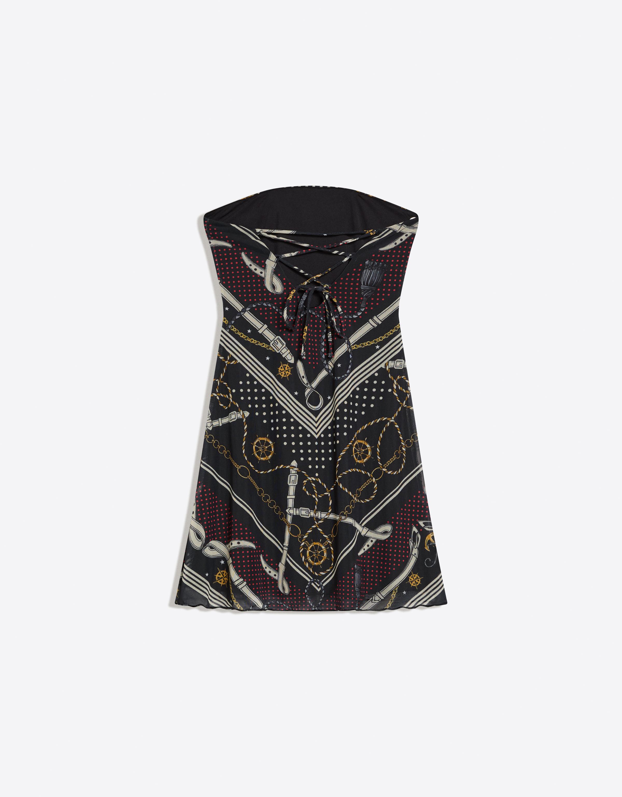 Tül bandeau mini elbise - Görsel 8