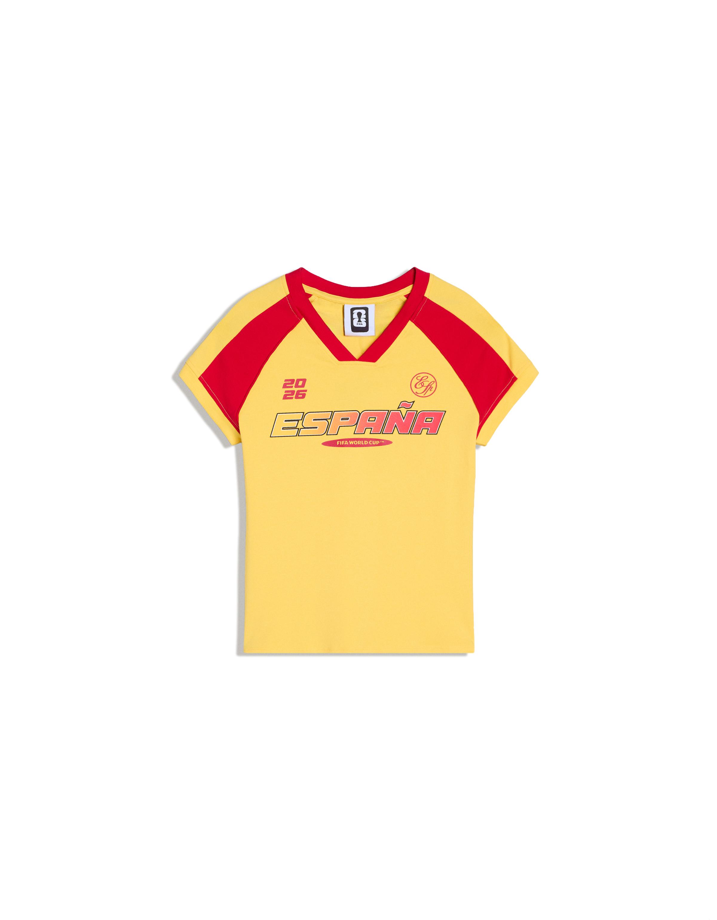 Spain FIFA WORLD CUP™ V-neck T-shirt — Red