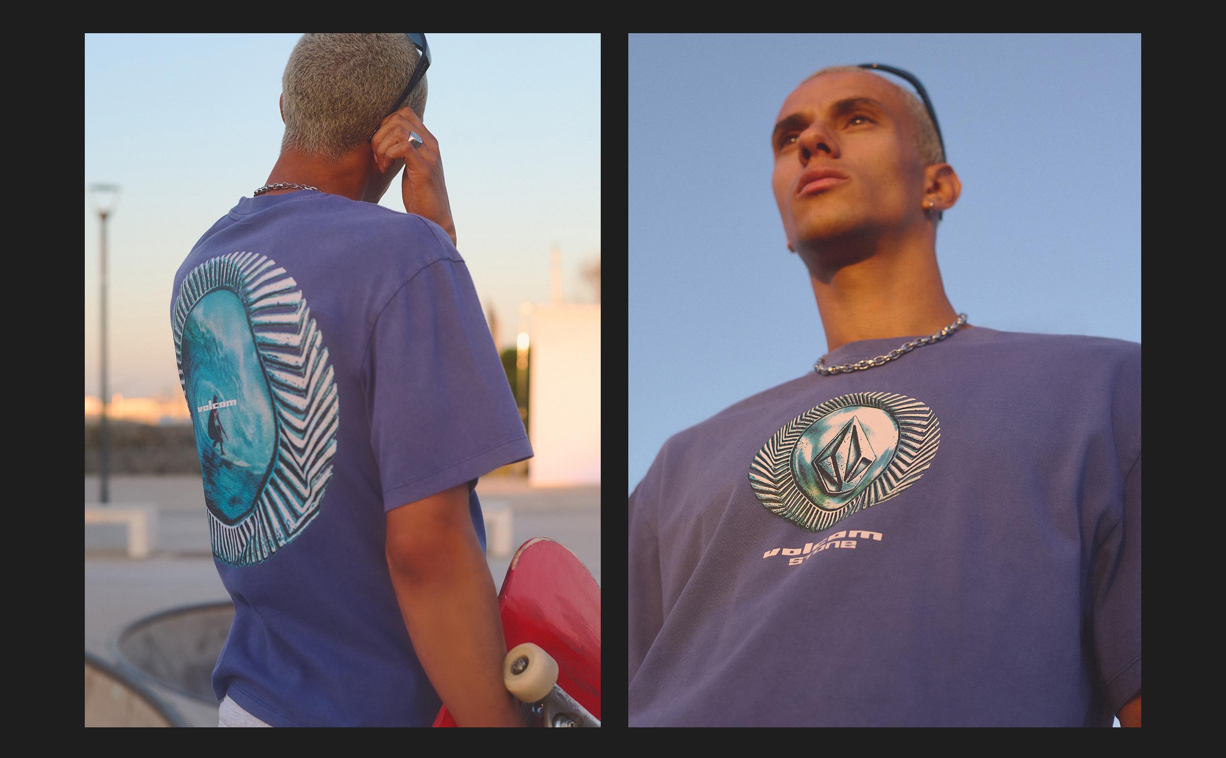 VOLCOM relaxed fit T-shirt — Light blue