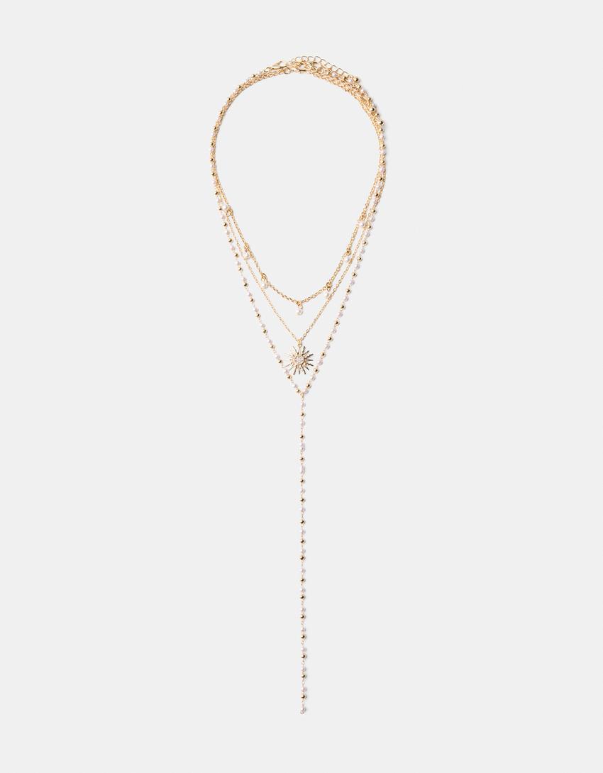 Pack 3 colliers pendentif-Or