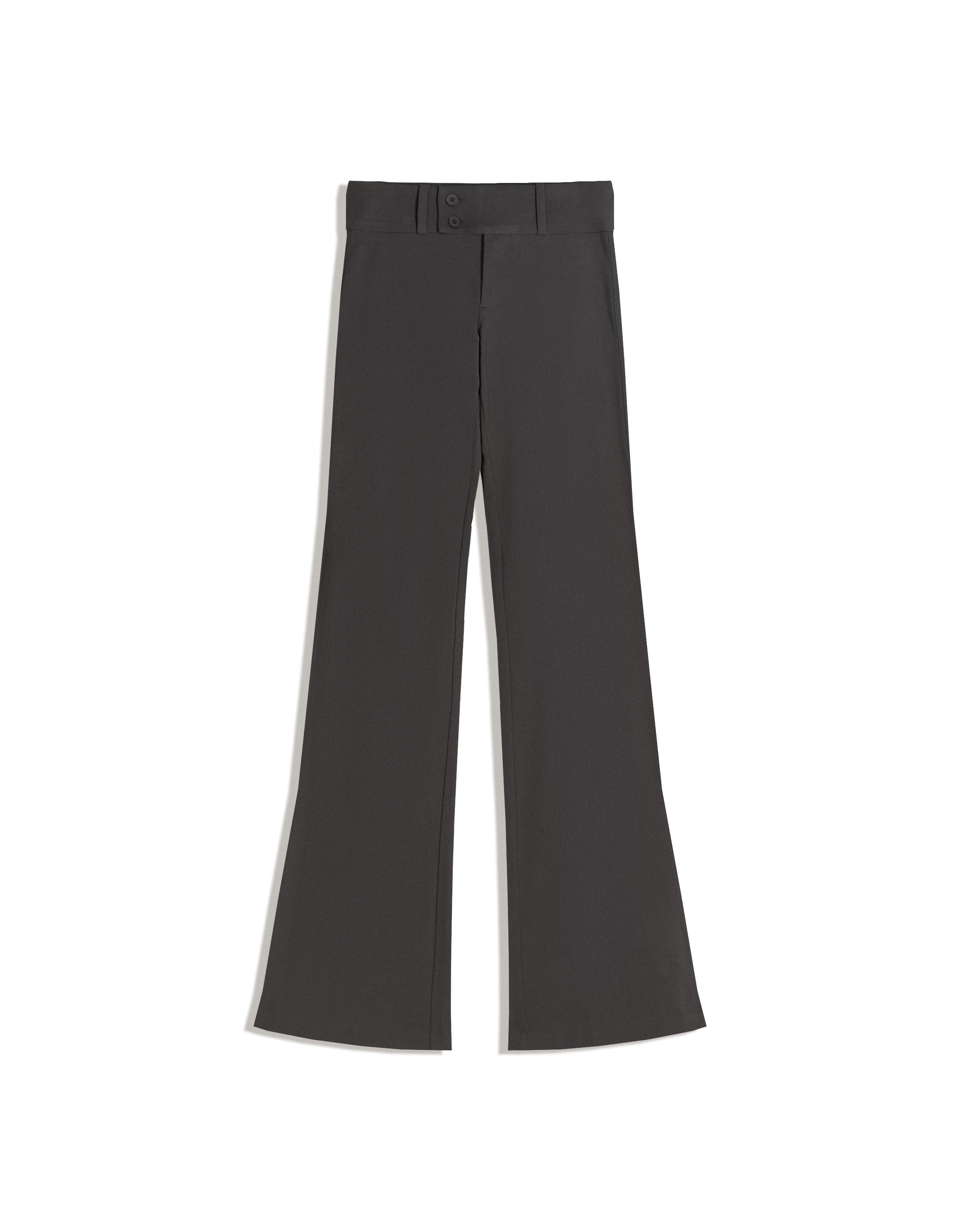 Bengaline flared trousers — Grey
