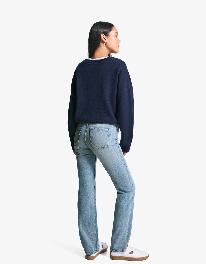 Straight fit jeans-Light blue