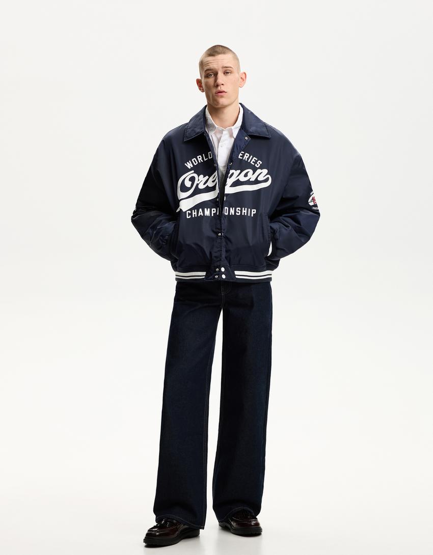 Blouson bomber varsity-Marine-2