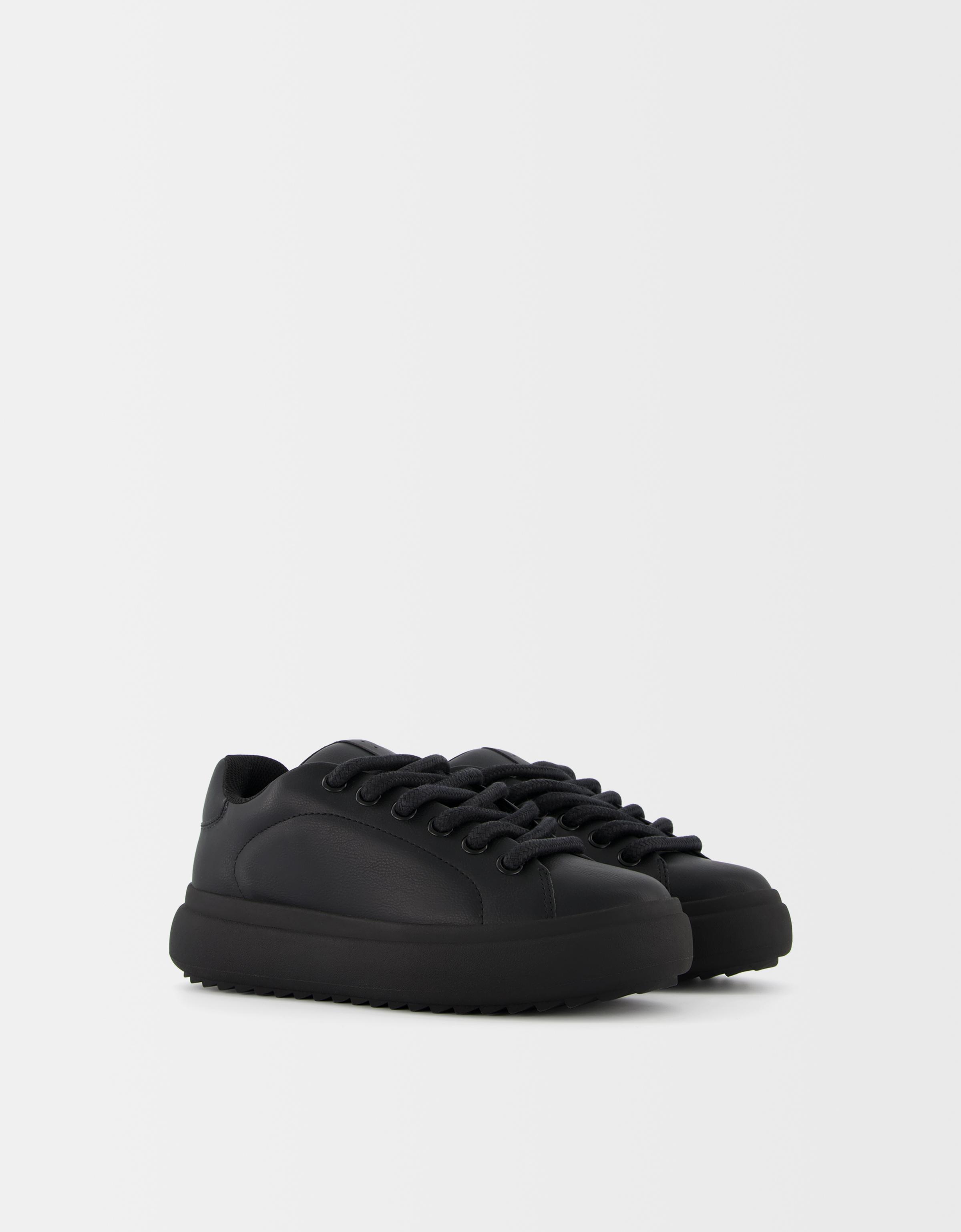 Bershka Sneaker Mit Dicker Sohle Herren 39 Schwarz