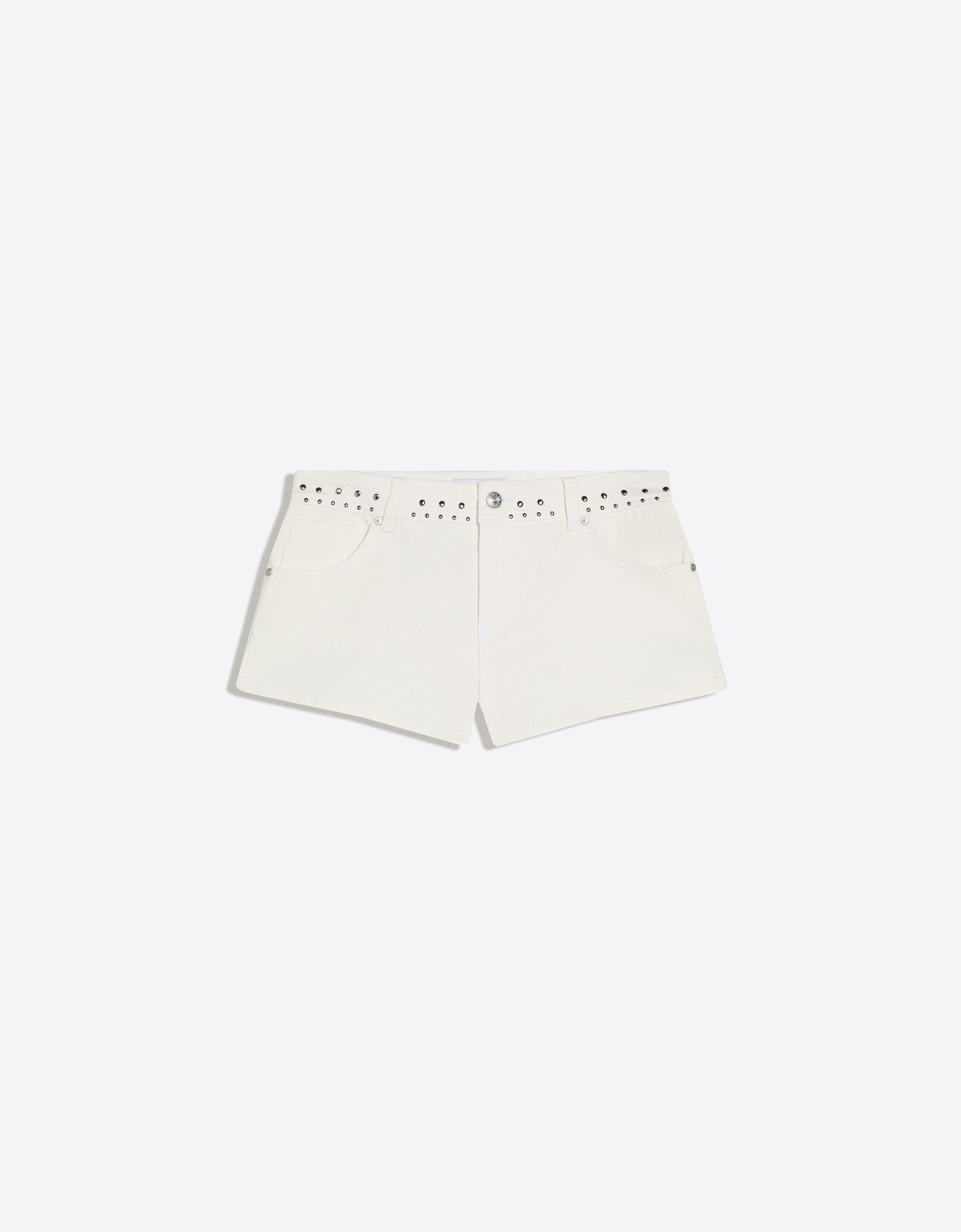 Studded twill shorts